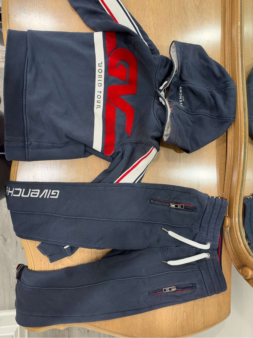 Givenchy Kids Navy, Red & White Logo Sweatshirt and Joggers Set